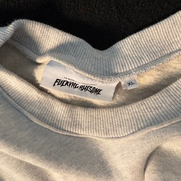 Fucking Awesome Dharma Crew Sweat – Heather Grey (XL) - Picture 3 of 4